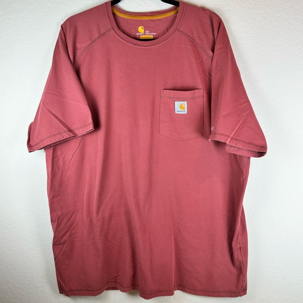 Carhartt Men's 2XL Relaxed Fit Rosewood
Heather Short Sleeve Pocketed Shirt
